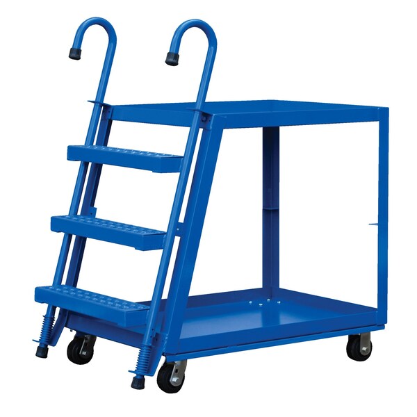 Blue Steel Stock Picker 2 Shelf 28" x48" Rubber/Steel 1000lb Capacity